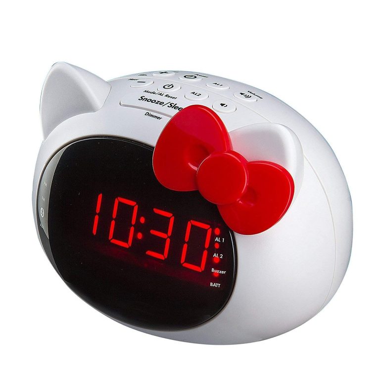 Parlante con radio despertador dual bluetooth Ihome HELLO KITTY